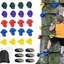 VEVOR Ninja Tree Climbing Kit, 20 Rock Climbing Holds & 6 Ratchets, Large Climbing Rocks for Kids & Adults Outdoor Backyard Ninja Tree Obstacle Course Training