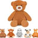 Weighted Stuffed Animals Bear Plush Heated Microwavable Weighted Plushise Stuffy Lavender Scented Bear Stuffed Animal Calming Gift for Kids and Adults