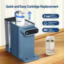 PUREPLUS Countertop Reverse Osmosis Water Filtration System, 5 Stage Countertop Water Filtration, Portable Instant Hot Water Dispenser, No Installation Required, Blue