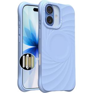 ORNARTO Vortuxe for iPhone 17 Case 6.3" | 2X MIL-STD Protection | Camera Control Button | Compatible with MagSafe | Sleek Aesthetic Liquid Silicone Phone Cover | Sky Whisper