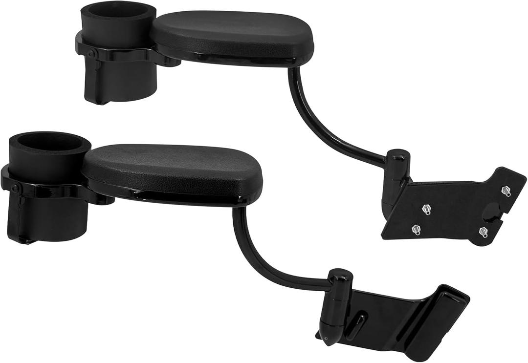 HDBUBALUS Motorcycle Passenger Armrests with Cup Holder Fit for Honda Goldwing GL1800 2001-2017 Black