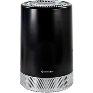 Comfort Zone CZAP101SBK H13 HEPA Air Purifier with WiFi App Control - Smart Air Filter & Cleaner for Home, Remove Dust, Odor, Pollen - Compact Ionizer with Timer & Night Light, 150 sq. ft. (Black)