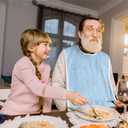 Avalon Towels Waterproof Adult Bibs for Women, Clothing Protector bibs for adults senior citizens washable (Blue (Pack of 12))