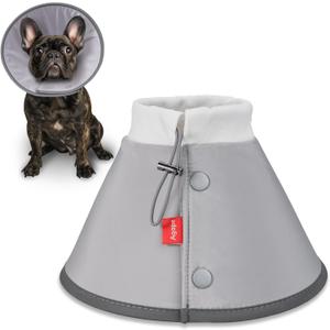Agape Soft Dog Cone Collar Alternative After Surgery for Small Dogs and Cats (Gray (Small Dogs Cone), M-Long (Neck:9"-13"))