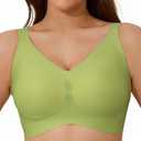 Airsong Minimizer Bras for Women Full Coverage Wireless Plus Size Seamless Bralette Removable Pads Adjustable Comfort Size  90D