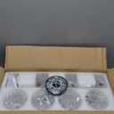 4-Light Vintage Vanity Light, Black and Gold Bathroom Vanity Light Fixtures Over Mirror, Elegant Bathroom Light Fixtures with Clear Glass Shade, Wall Sconce Lighting for Bedroom, Living Room