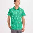 Tipsy Elves Mens Golf Polo Shirt - Moisture Wicking, Stretch Fabric, Athletic Fit - Performance Polo (Green, S)