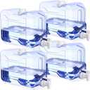 Funnymoom 4 Pcs Drink Dispenser for Fridge Refrigerator Plastic Reusable Water Dispensers Bottle with Spigot Bpa Free for Party Outdoors Home Office Activities (blue, 2 Gallon)