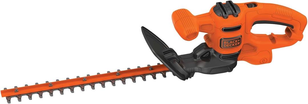 BLACK+DECKER Electric Hedge Trimmer, 16-Inch 3.0 Amp Compact Corded Power Hedge Trimmer (BEHT100)