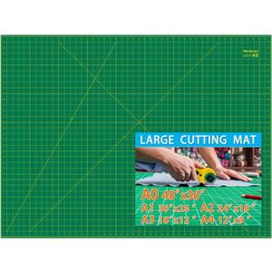 worklion self healing cutting mat 36" x 48" for sewing,fabric cutting,rotary cutting,5-layer non-slip as desk top for Scrapbooking & Quilting & Sewing & Arts & Crafts Project (Green/Green)