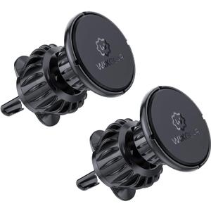 WixGear [2 Pack Universal Air Vent Magnetic Phone Holder for Car, Phone Mount for Car for Cell Phones and Mini Tablets (New Upgraded Vent Locks)