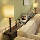 78.8" Sofa Tables Narrow Long with Lights & Charging Station - 4 AC outlets