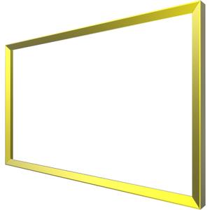 Aluminum Alloy Decorative Frame case for Echo Show 21 (Yellow Golden)