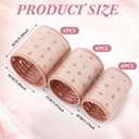 Therwen 18 Pcs Aluminum Thermal Hair Rollers for Women 3 Sizes Self-grip Curlers Rollers Set for Long, Short and Bangs Hair Styling Tools Creating Volumizing Curls, Terracotta Color