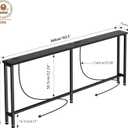102" Narrow Console Sofa Table - 2 Power Outlets & 4 USB Ports, 102IN