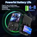 R36MAX Retro Game Console (R36S New Upgrade) - 4K HD 4.0" IPS Screen, 128GB Preloaded 22,000+ Retro Games, Open-Source Linux System, 4000mAh Rechargeable, Portable Video Games (Red 128G)