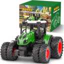 Farm Tractor Toys for Kids 3-5, 1/24 Scale Farm Monster Trucks Toy 8 Wheels Kids Truck Tractor for Boys 3, 4, 5, 6, 7 Year Old Christmas, Birthday Gifts for Kid