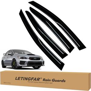 Window Visors Rain Guards for Subaru WRX 2015 2016 2017 2018 2019 2020 2021 Accessories, Wind Deflectors Vent Shades for Subaru WRX (E86-for-Subaru-WRX-15/21)