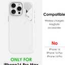 Aulumu A16 Vegan Leather Cooling iPhone 16 Pro Max Case | Updated Camera Control | with Cooling Fins | Luxury Comfort | Compatible with MagSafe | Complete Wrap-Around - Touch White