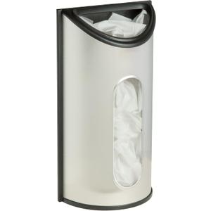 Honey-Can-Do Stainless Steel Plastic Bag Saver & Trash Bag Dispenser, Wall-Mounted Plastic Bag Organizer for Kitchen, Pantry, Garage, Durable Stainless Steel Storage for Grocery Bags and Space-Saving