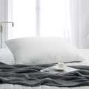 puredown Cooling Goose Feathers Down Pillows for Sleeping, Hotel Quality Chill Pillow with Removable Pillowcase, White, Queen Size, 20x30 Inches, 1 Pack