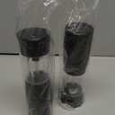 Ultrean Electric Salt and Pepper Grinder Set Rechargeable Automatic Pepper Mill Shakers Adjustable Coarseness Larger Capacity with Led Kitchen Appliances for New House Warming Gifts (0-Black)