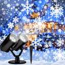 Christmas Projector Lights Outdoor, Dual Head Snowflake Projector Lights Waterproof with Timer, Dynamic Snow Holiday Projector Light for Room Wall Patio Garden Xmas Decorations