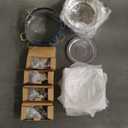 Chafing Dishes for Buffet 4 Pack, 3Qt and 5Qt High Grade Chafing Dish Buffet Set with Extra Food Pans and Serving Tongs, Chafing Dish with Glass Lid for Birthday, Wedding, Blue