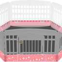 Marsui Dog Playpen Bottom Pad Fits for 36inch W and 24inch H 6 Panels Exercise Pet Dog Mat Puppy Crate Pad Reusable Washable Pet Training Pee Mat Hoop and Loop Design, Playpen Not Included (Pink)