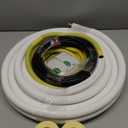 16ft Length Mini Split Line Set,1/4" 3/8" OD Copper Pipes Tubing and 3/8 White PE Thickened Insulated Coil with Flared Nuts for Mini Split Air Conditioner HVAC or Heat Pump System. (16Ft(1/4+3/8))