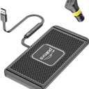 Wireless Charger Car Charging pad,POLMXS 15W Fast Wireless Phone Charger Non Slip Cell Phone Flat Charging mat Compatible with iPhone 11/12/12/14/15 Galaxy S21/S22/S23/24 NOTE10 (30cm Cable)(C2Y)