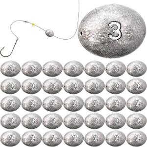 Egg Fishing Sinker Weights Kit Egg Weights Rig Drop Bass Casting Fishing Sinkers Saltwater Freshwater Gear Tackle 3 oz