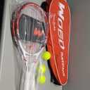 Pro Tennis Racket for Adults, 2 Player 27 inch Speed Tennis Racquet Acceptable for Beginner and Professional with 3 Tennis Balls, 2 Vibration Dampes, 2 Overgrips, Tennis Bag (Red)
