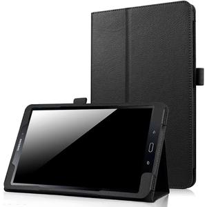 Folio Case for Galaxy Tab A 8.0 2017 Model T380/T385, Premium PU Leather Protective Stand Cover for Samsung Galaxy Tab A 8.0 Inch 2017 Release (SM-T380/SM-T385) - Black