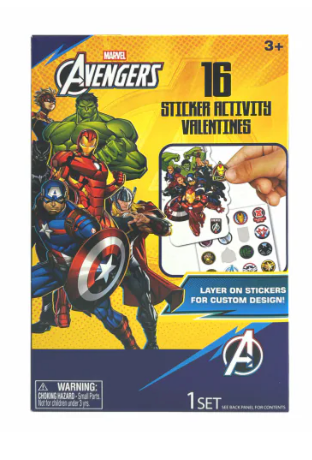 Exchange Cards Sticker Activity Valentines 2-Pack