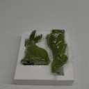 Decorative Decorations for Easter Bunny Gifts, Moss Green Flocking Sculpture, Garden Courtyard Family Gathering Celebration Decorations (Small 2PCS Standing+Sitting)