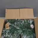 Jin&Bao 9FT Christmas Garland with Lights, 100 LED Prelit Green Pine Garland Christmas Decorations with Timer Function, 3AA Battery Operated Xmas Garland Fireplace Door Stairs Home Outdoor