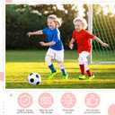 2 Pcs Kids Knee Brace, Youth Knee Compression Sleeve for Children Support for Boys Girls Basketball Volleyball Sports Gymnastics(Pink,Medium)