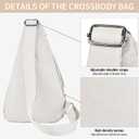 Men'S And Women'S Universal Crossbody Bag, Made Of Nylon, Casual Crossbody Bag, Suitable For Camping And Traveling (Khaki color)