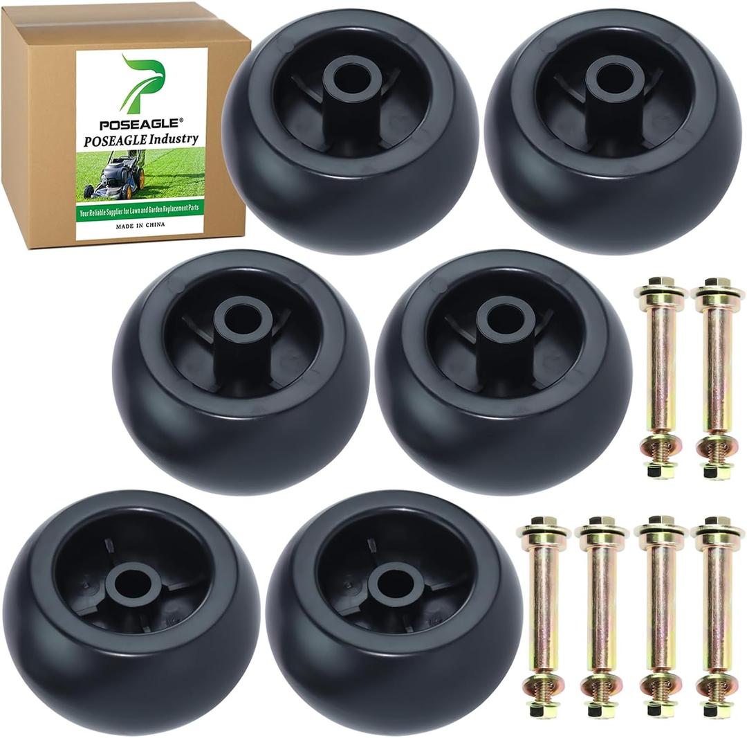 6 Pack 116-9981 Deck Wheels for Exmark Lazer Z E-Series Mowers | Replace 103-3168 103-4051 103-5364 103-7263 103-7363 109-2098 Toro 1-603299, 1 603299, 68-2730 for Exmark Lazer Z S-Series