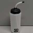 1 Liter Water Bottle with Straw | Hockey Water Bottle with Long Straw | Easy Squeeze Bottles + Built In Finger Grip | BPA-Free Sports Water Bottle for Football, Lacrosse & Boxing | Made in USA