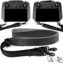 FMOST Drone Neck Strap for DJI RC 2, RC Pro 2, Mavic 4 Pro Controller, PU Leather Lanyard Compatible with DJI Flip, Mini 4 Pro, Mini 3, Air 3S, Mavic 3, Foldable Screw, Tool Free Install (Black)