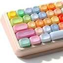 dagaladoo Cute Candy PBT Keycaps, Gunmy Bear MOA Keycaps DyeSublimation,Colorful Custom Keyboard Key caps Set for 100% 75% 65% 60% TKL US Layout Mechanical Keyboard