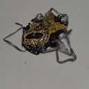 Lace Masquerade Masks for Women - 2025 Halloween Venetian Butterfly Mask with Rhinestone (Gold)