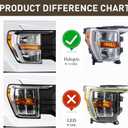 Halogen Chrome Headlight Fits 2021-2023 Ford F150 F-150 XL/XLT