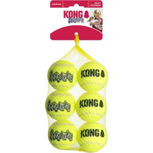 KONG Air Dog SqueakAir Dog Toy Tennis Balls, Medium (6 Pack)