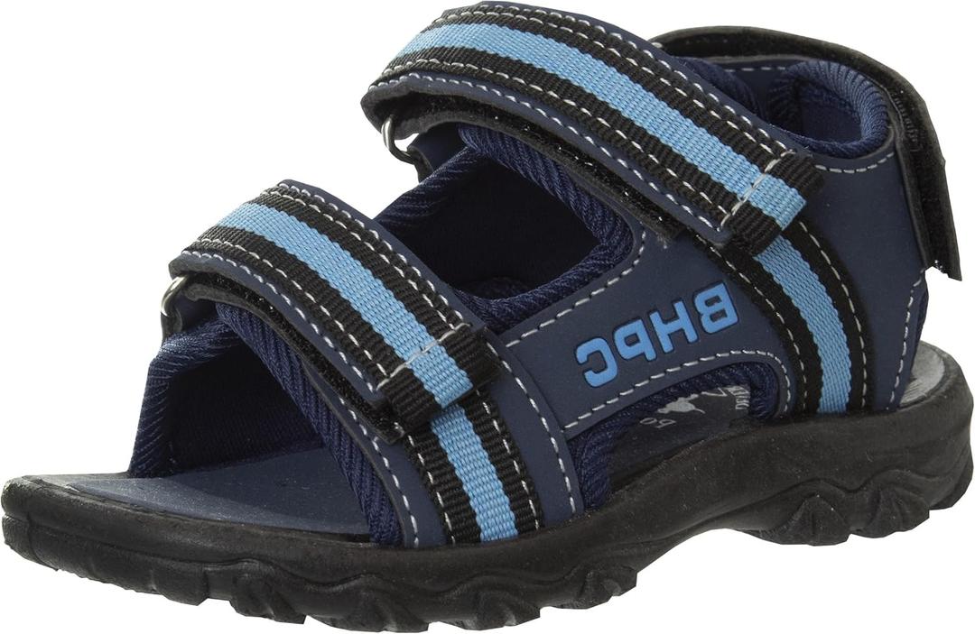 Beverly Hills Boys Sports Active Sandals Open Toe Athletic Summer Shoe (Toddler to Big Kid) (Navy Blue, 7 Toddler)