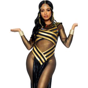 Leg Avenue Women's Queen Cleopatra Costume (Medium, Gold/Black)