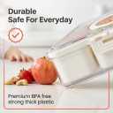 Dishwasher Safe Snackle Box Container 8 Compartments - Divided Serving Tray with Lid and Handle - Portable Snack Box BPA Free - Premium PCTG Plastic Snack Tray