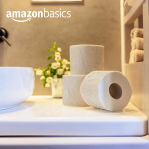 Amazon Basics Soft and Strong 2-Ply Toilet Paper, 18 Ultra Rolls = 72 Regular Rolls, Unscented, 350 Sheet (3 Packs of 6)